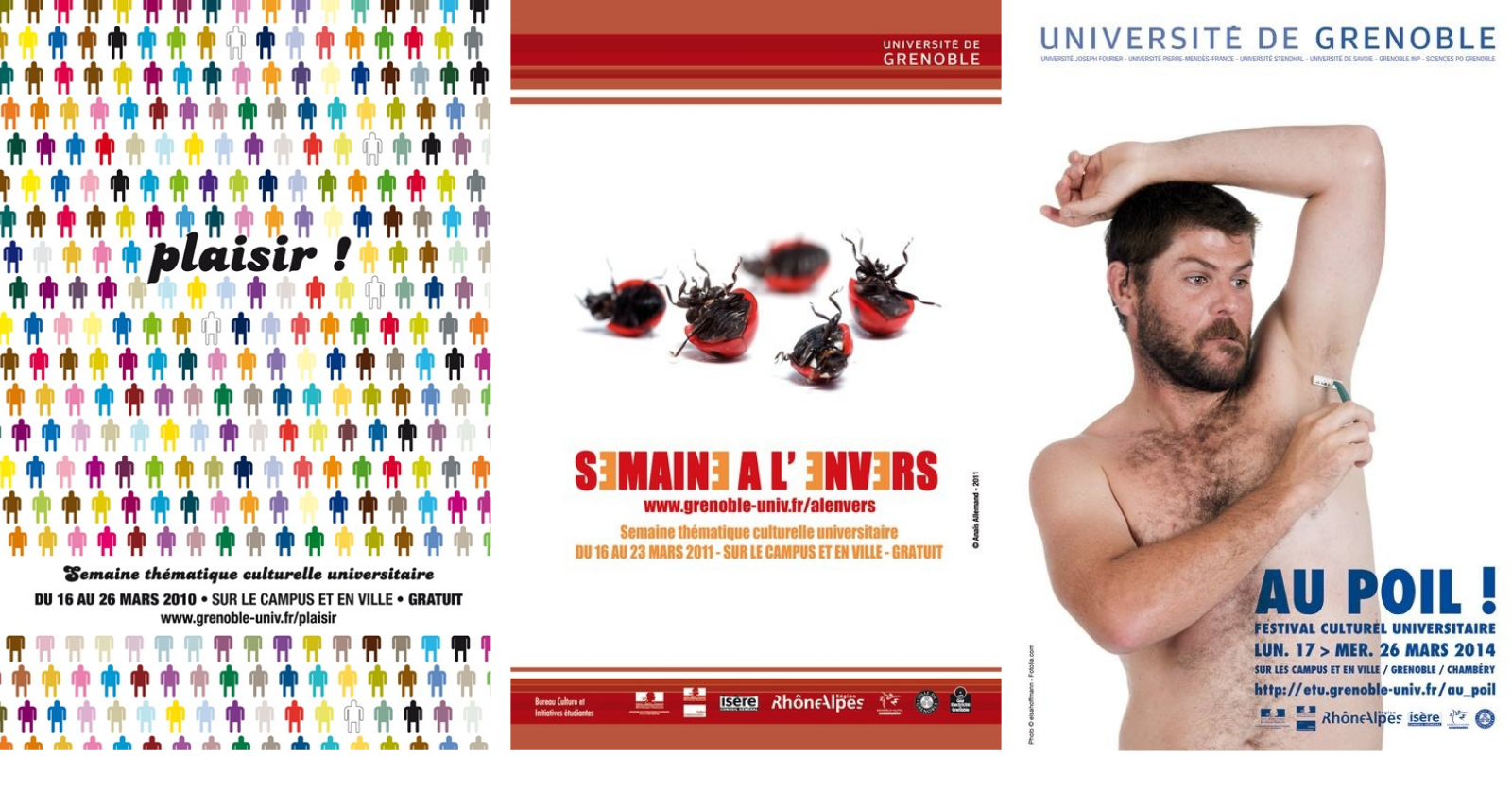 Affiches des éditions précédentes du Festitval culturel universitaire (1)