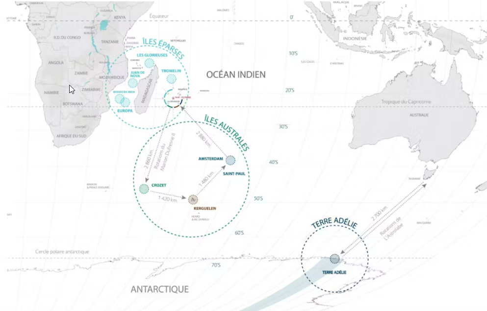  Les Terres Australes et Antarctiques Françaises. TAAF 