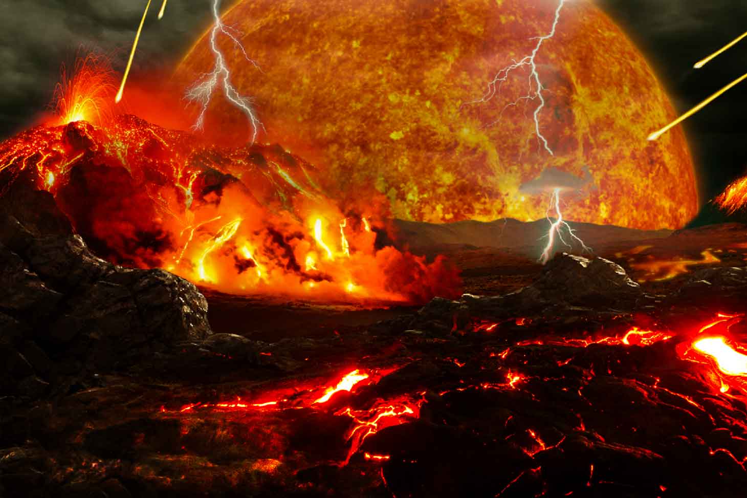 Vue d'artiste de l'Hadéen  - Crédits : Tim Bertelink