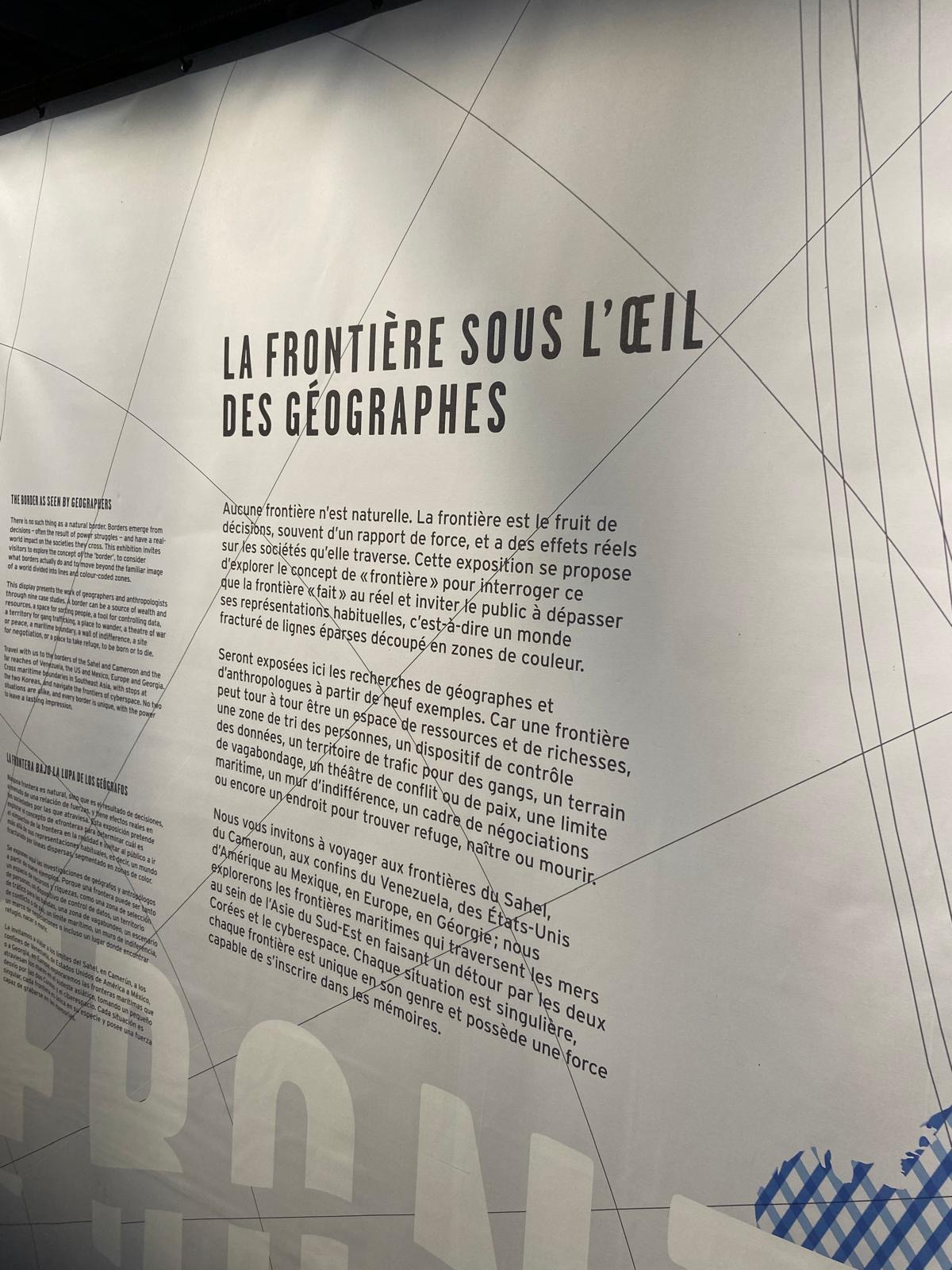 Panneau de l'exposition