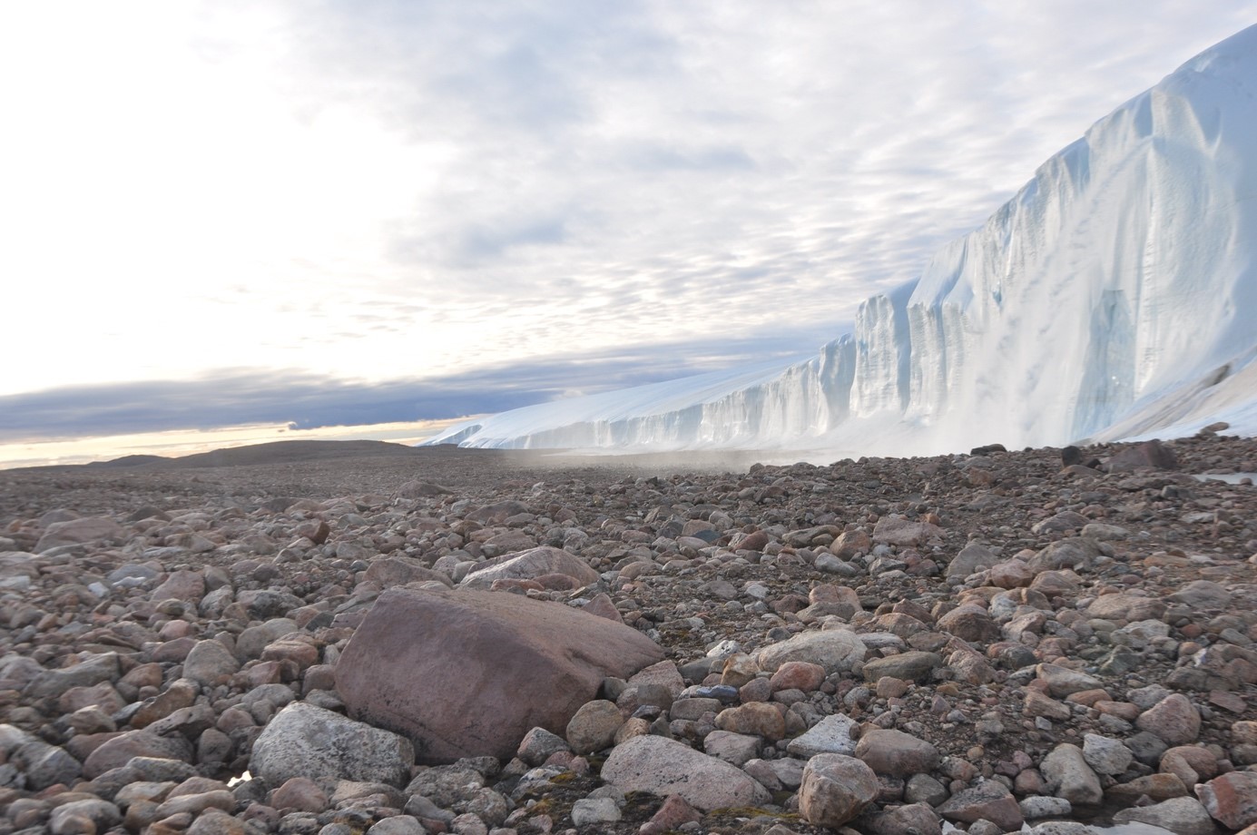 Fig. 5. Photo from fieldwork at the edge of the Greenland Ice Sheet in 2019. Photo credit: Joe MacGregor.