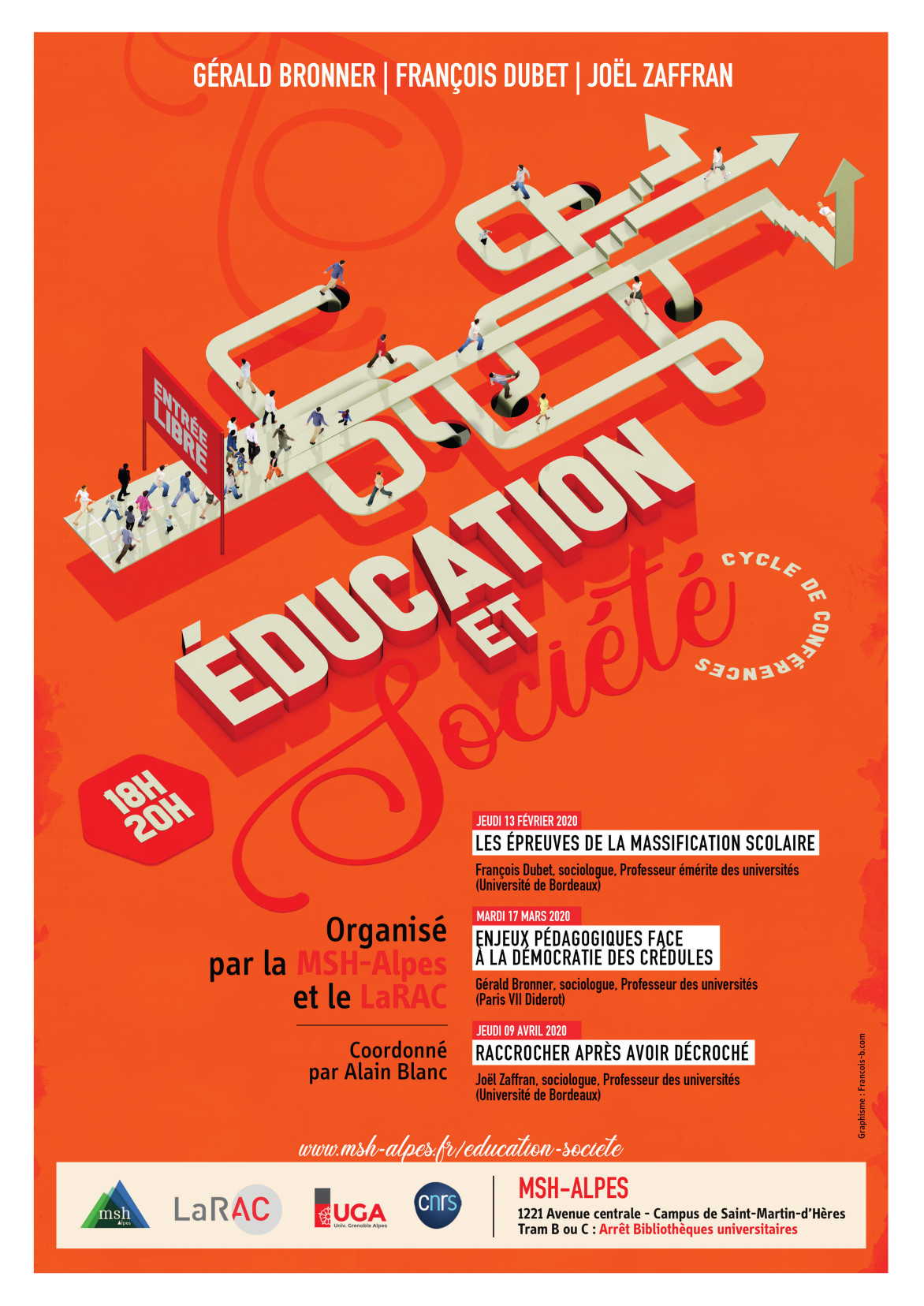 Affiche du cycle de conférences "Éducation et société"