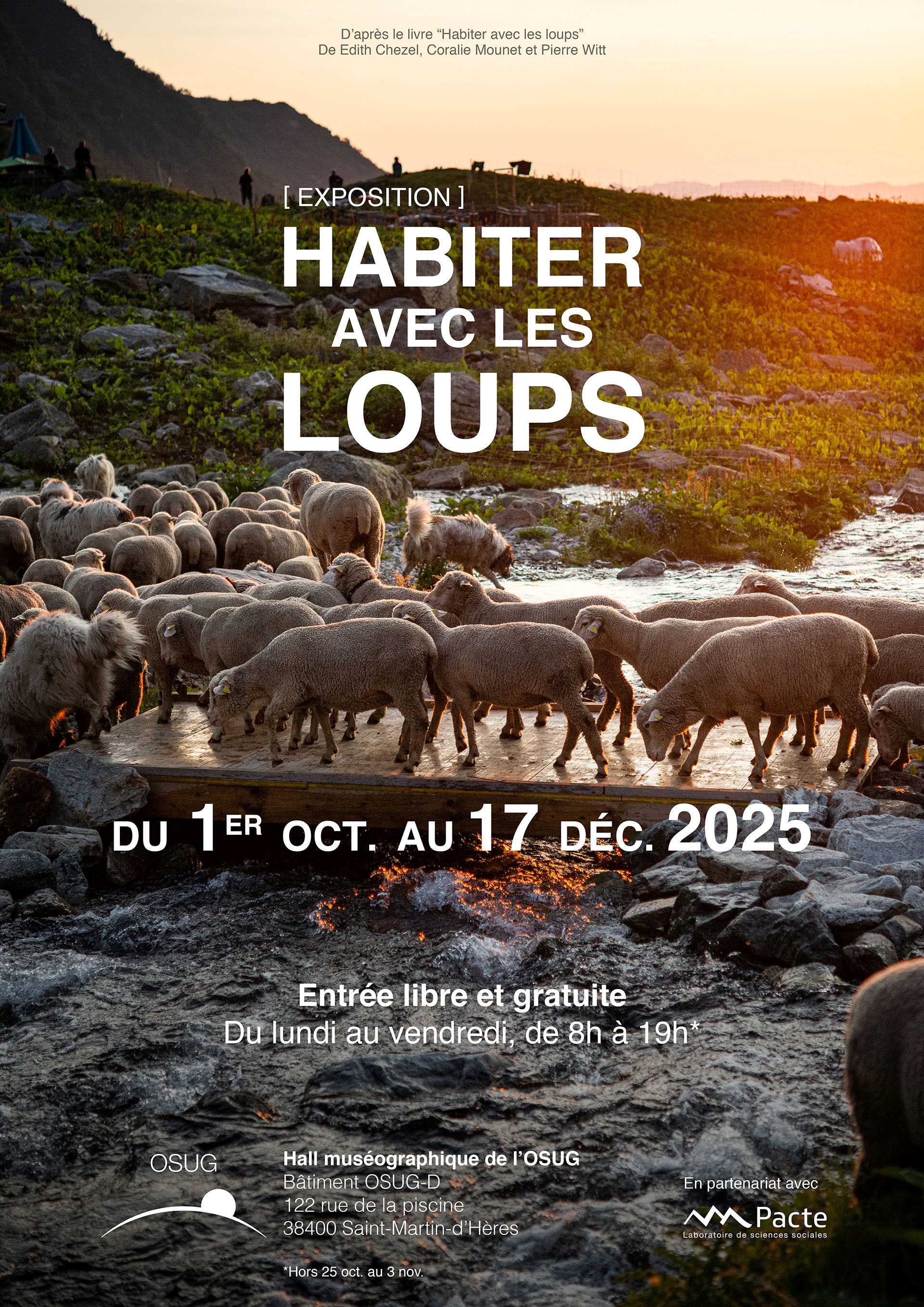 affiche exposition Habiter avec les loups
