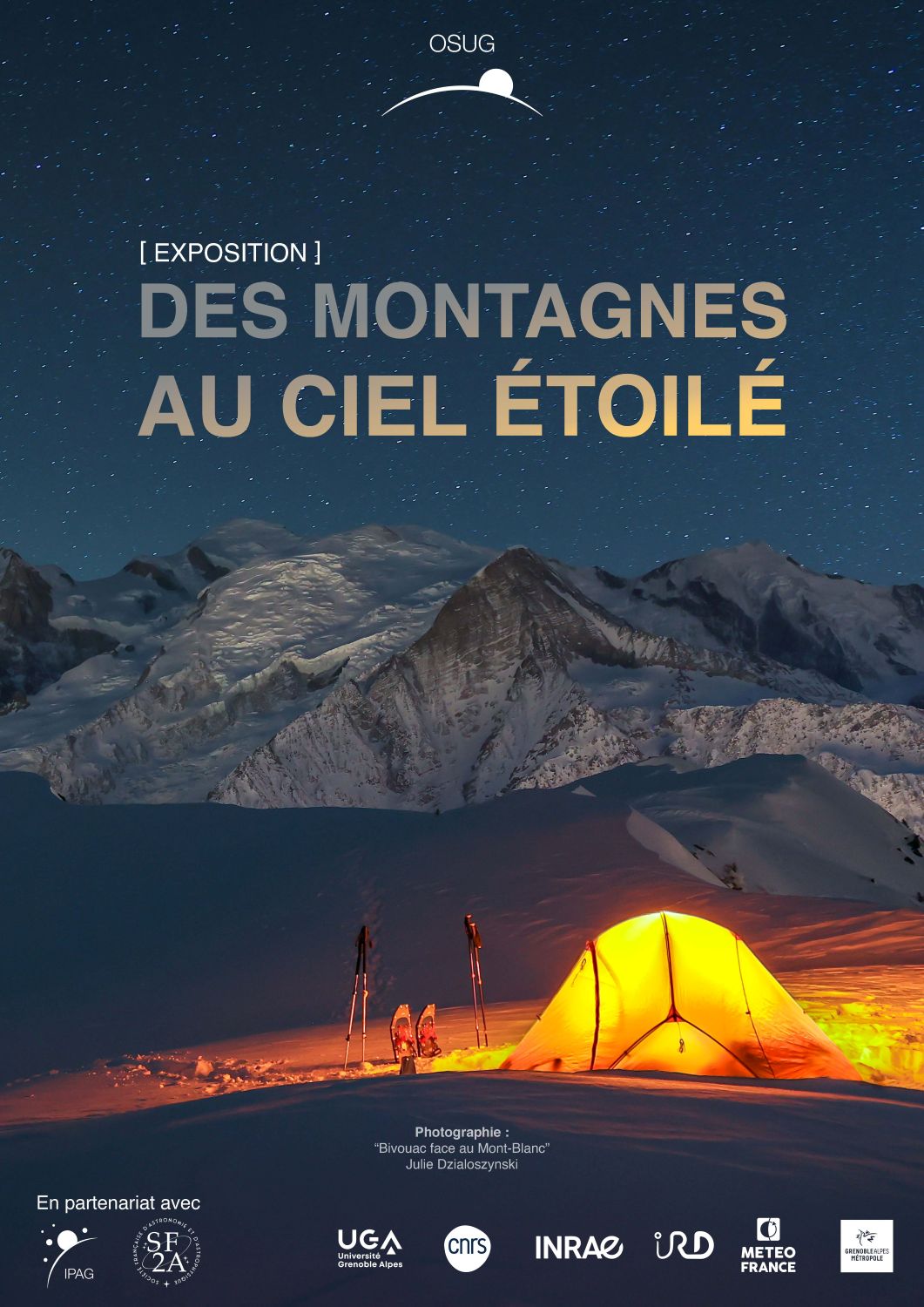 affiche exposition des montages au ciel étoilé