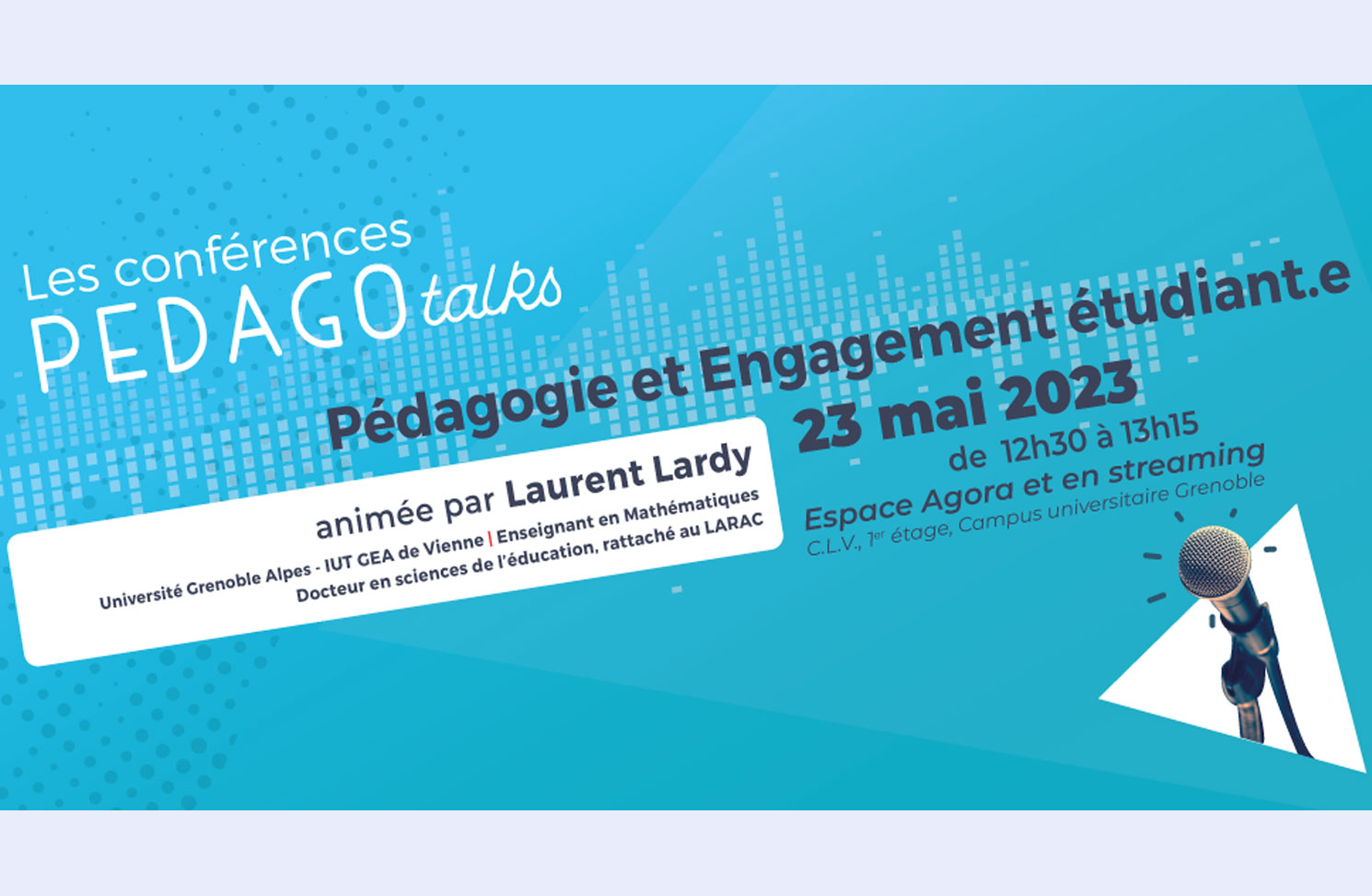 Conférence Pédagotalks de mai 2023 au sujet de l'engagement étudiant-es