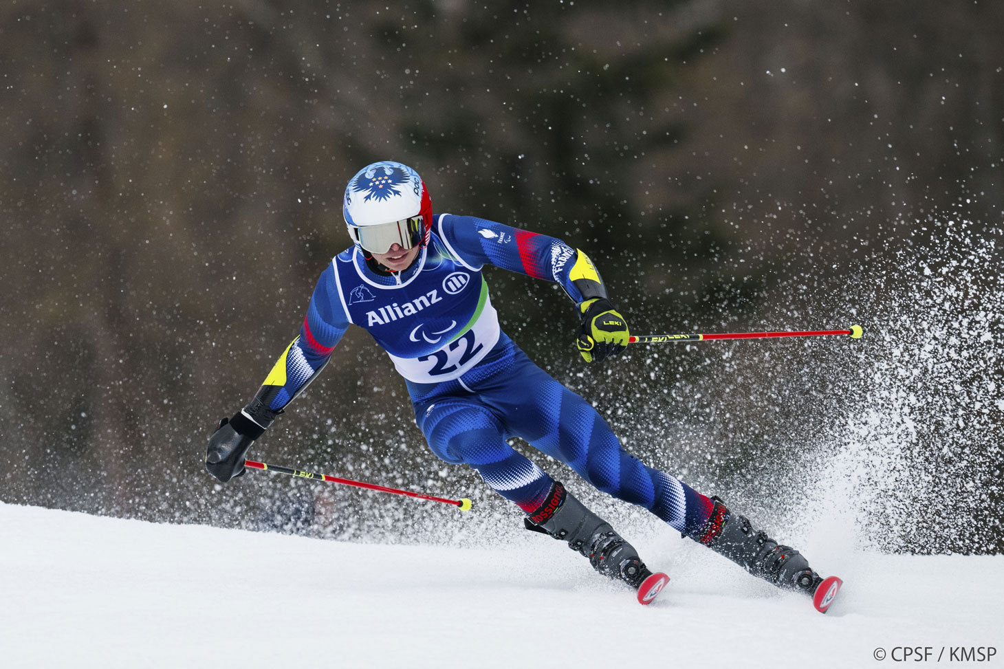 Arthur Bauchet dans l’épreuve du slalom géant © CPSF / KMSP