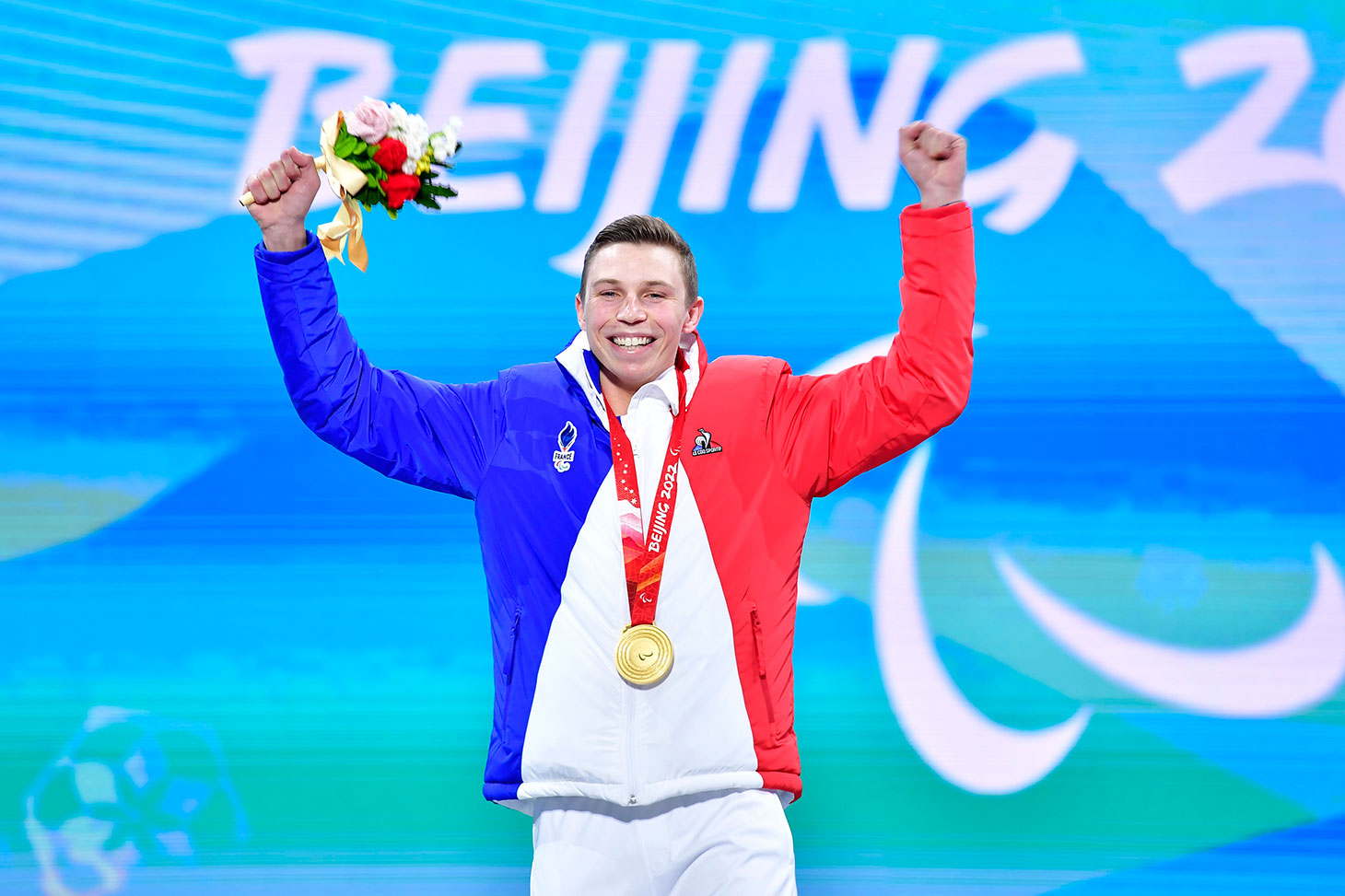 Étudiant en L1 de physique, Arthur Bauchet décroche avec l’or du slalom sa 4e médaille paralympique © L. Percival - CPSF