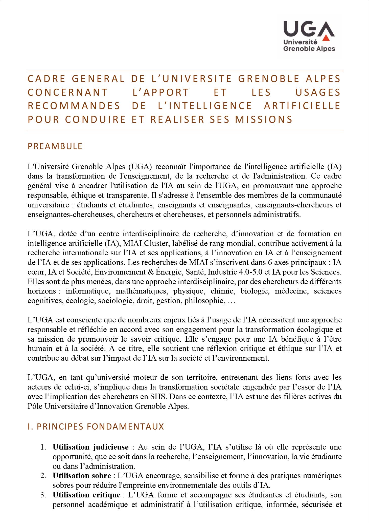 Couverture du cadre de référence sur l’intelligence artificielle
