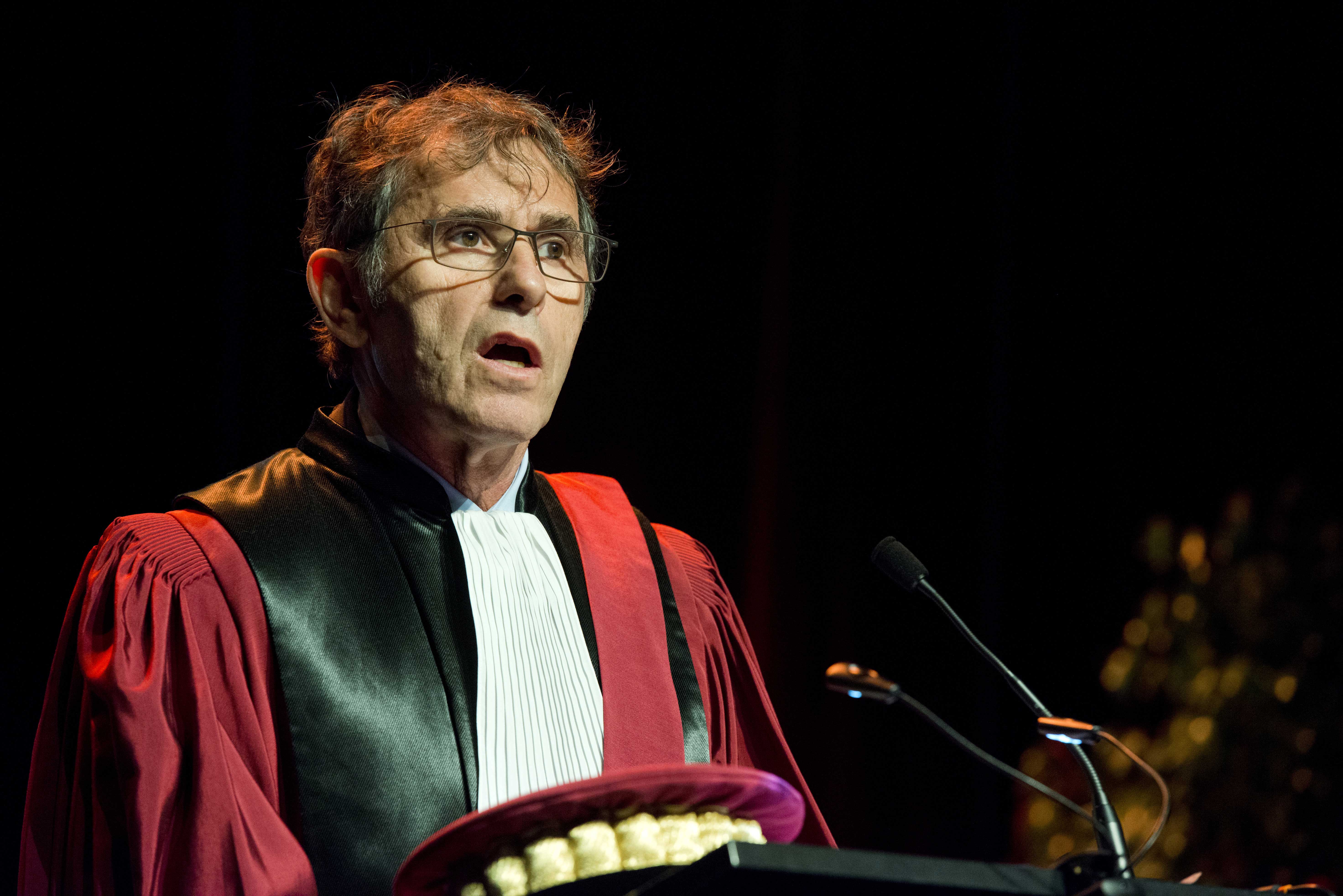 Ouverture de la cérémonie par Patrick Lévy, président de l’UGA Ouverture de la cérémonie par Patrick Lévy, président de l’UGA