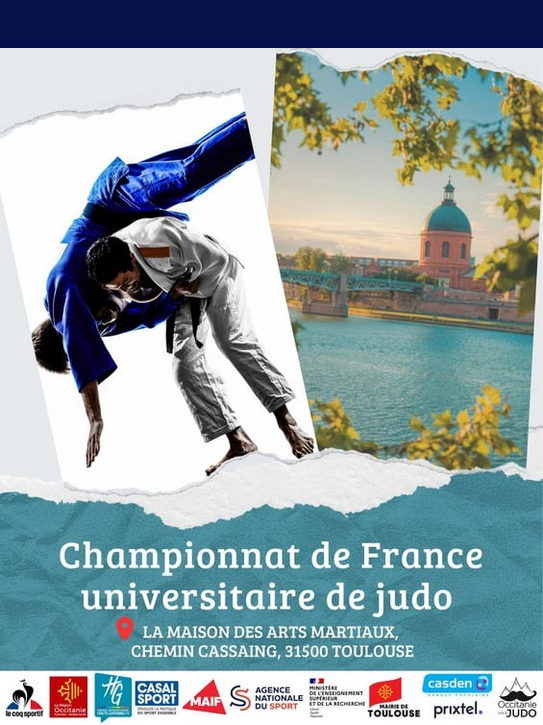 Affiche des championnats de France universitaires 2025 de judo