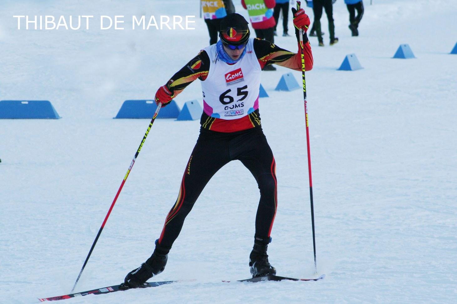 Thibaut De Marre, étudiant à l'UGA. Equipe de Belgique de ski de fond