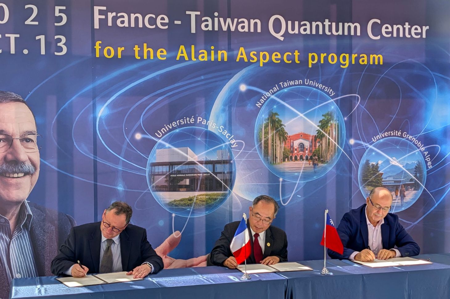 Signature un protocole d’accord lançant officiellement le France-Taiwan Quantum Center for the Alain Aspect Program