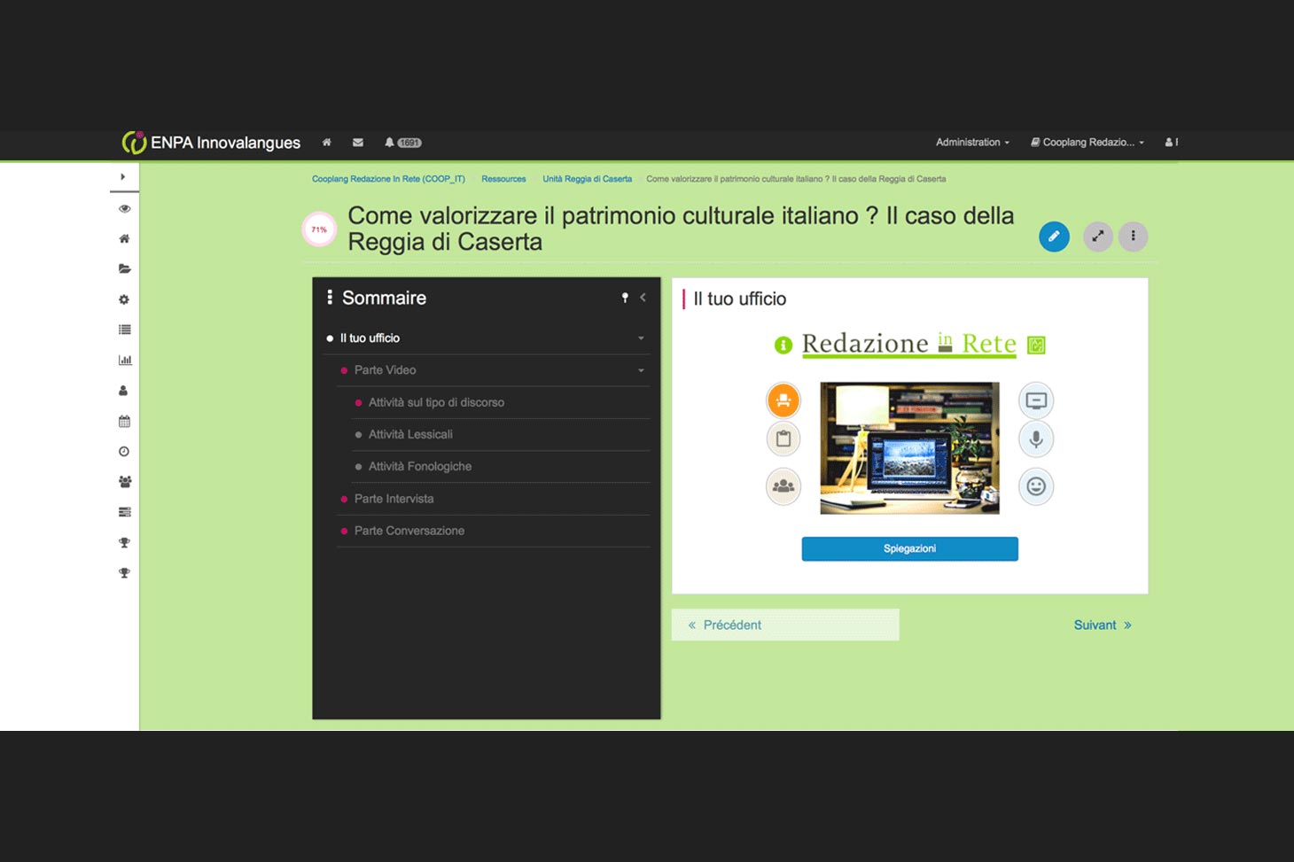 Plateforme ENPA, outil de gestion de l'apprentissage en langues à l'UGA