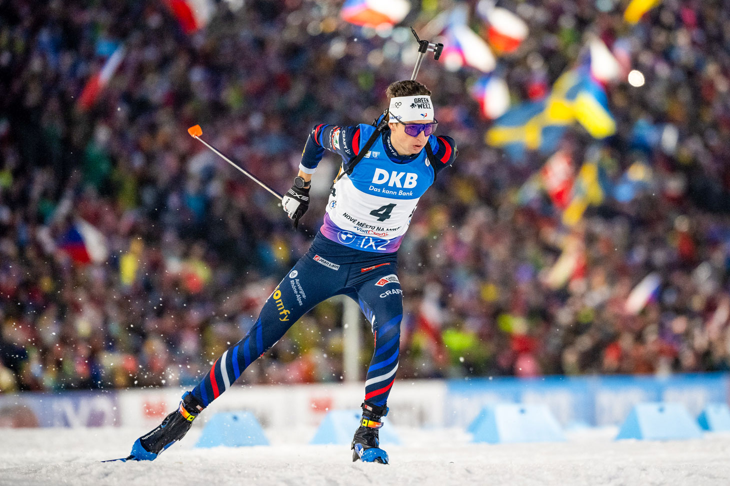 Champion du monde de biathlon dans l’épreuve du relais mixte. À l’image d’Eric Perrot, les étudiants sportifs de haut niveau de l’UGA ont brillé cette année sur les pistes et sur les bancs de l’université. © Agence Zoom - Kevin Voigt