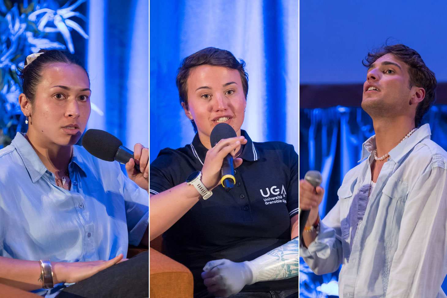Manae Feleu, Aurélie Richard et Jules Loewert lors de la cérémonie SHN de l'UGA