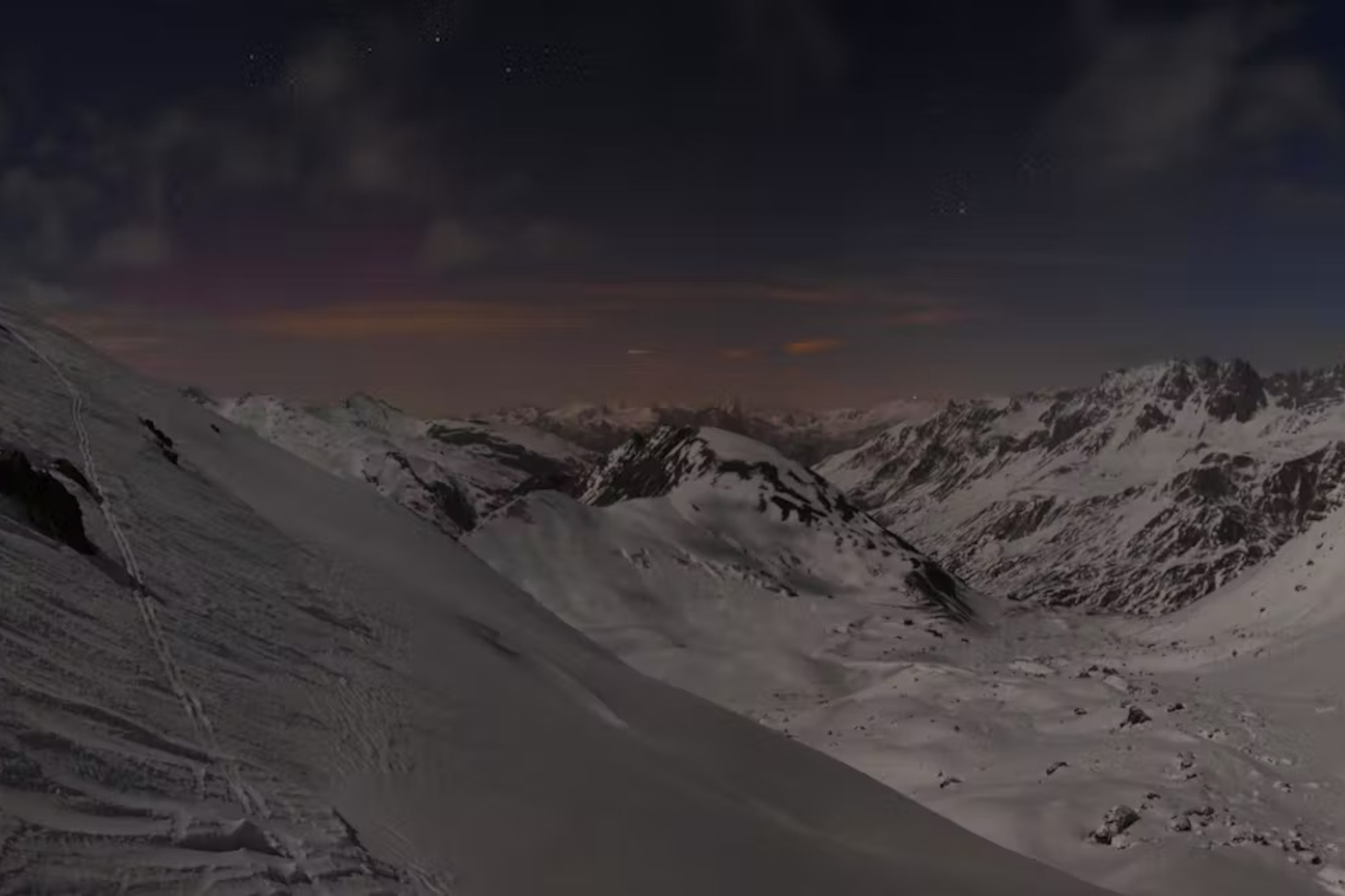 L'aurore boréale du 27 février vue au dessus du Col du Galibier. Jardin du Lautaret, Fourni par l'auteur