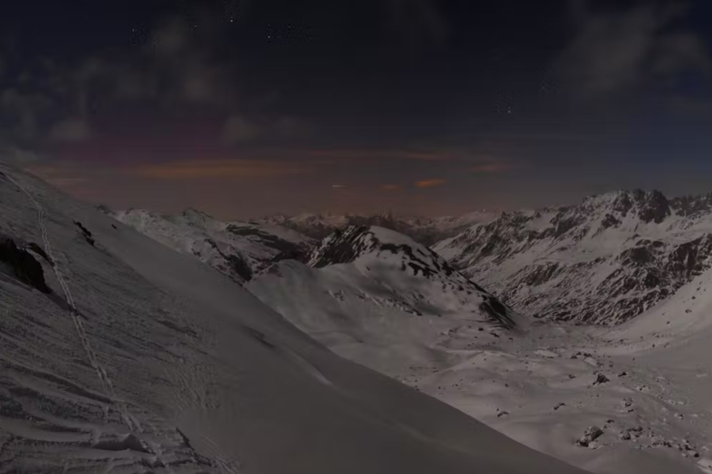 L'aurore boréale du 27 février vue au dessus du Col du Galibier. Jardin du Lautaret, Fourni par l'auteur