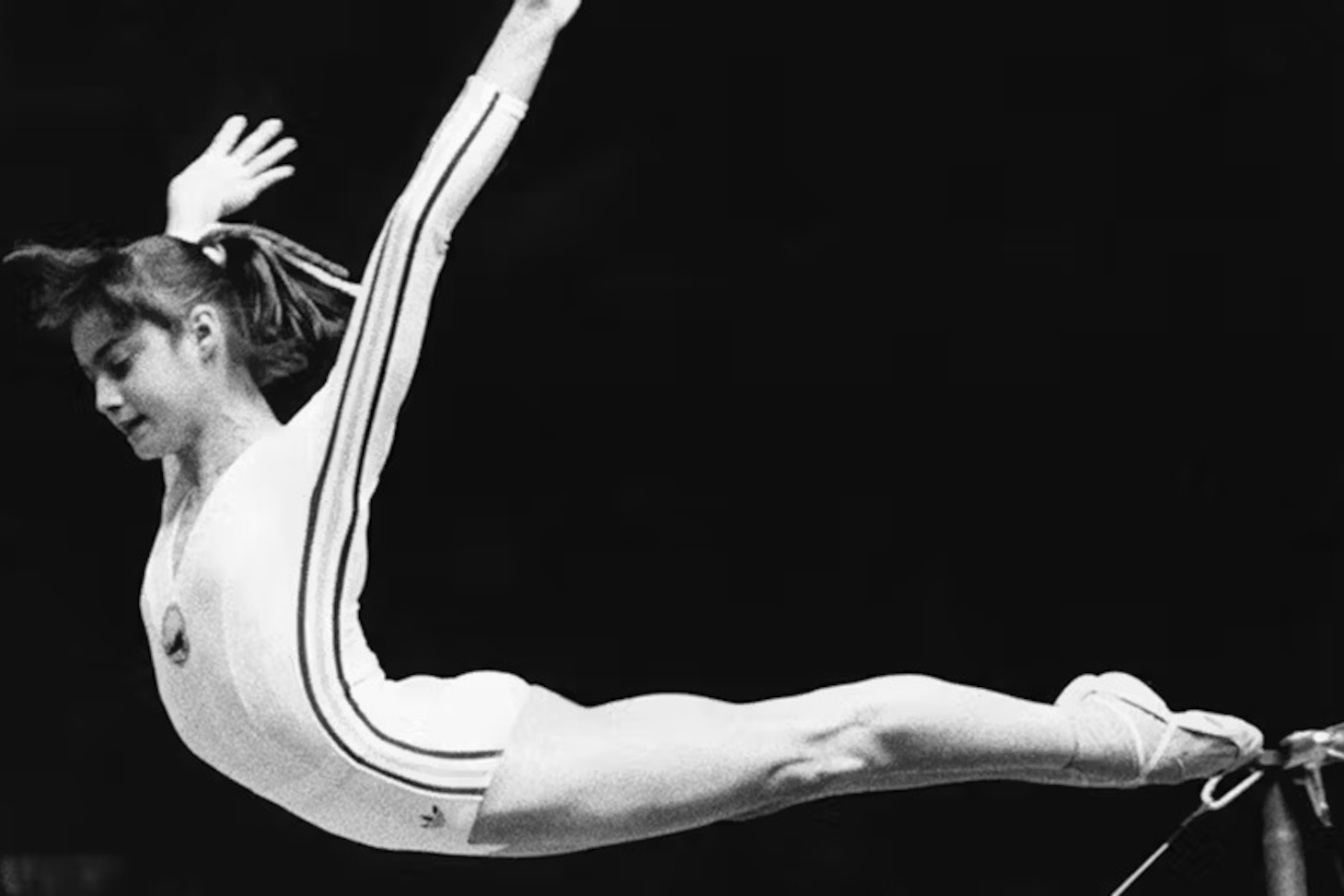 La gymnaste aux JO de Montréal, en 1976. Capture d'écran, dailymotion.