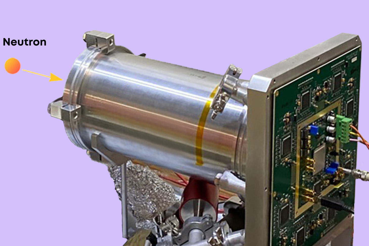 MIMAC-512 n'observe pas directement les neutrons, mais les effets qu'ils produisent dans une chambre remplie d'hélium gazeux. Image : LPSC IN2P3