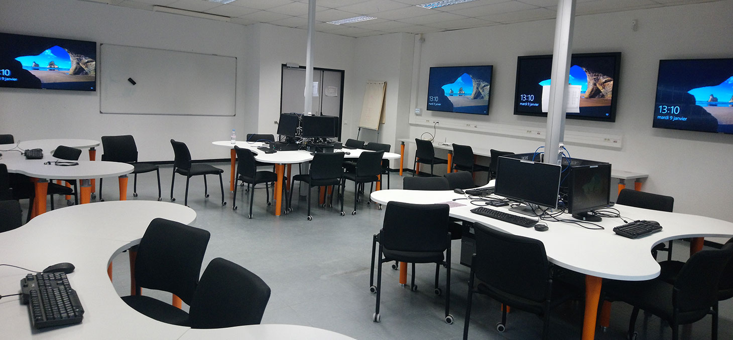 Salle de travail collaboratif multi-écrans -  IM²AG