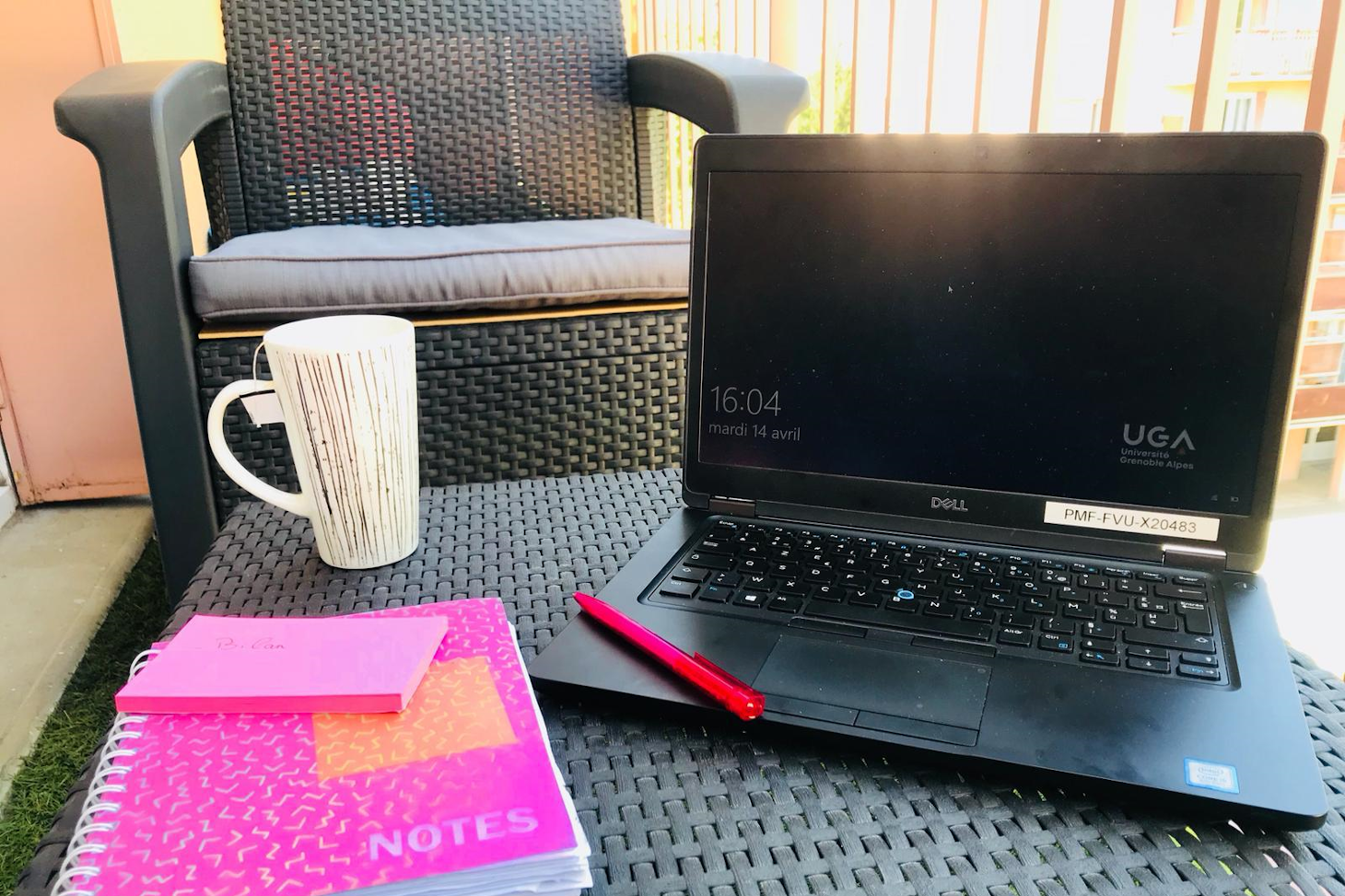 Espace de travail sous le soleil !
