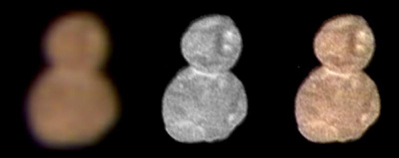 La première image d’Ultima Thulé © NASA/Johns Hopkins University Applied Physics Laboratory/Southwest Research Institute.