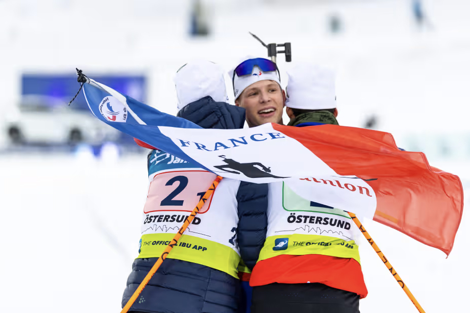 Etudiant sportif de haut niveau à l’UGA, Léo Carlier a décroché 5 médailles aux championnats du monde jeunes de biathlon 2025 en Suède © Danielsson - IBU