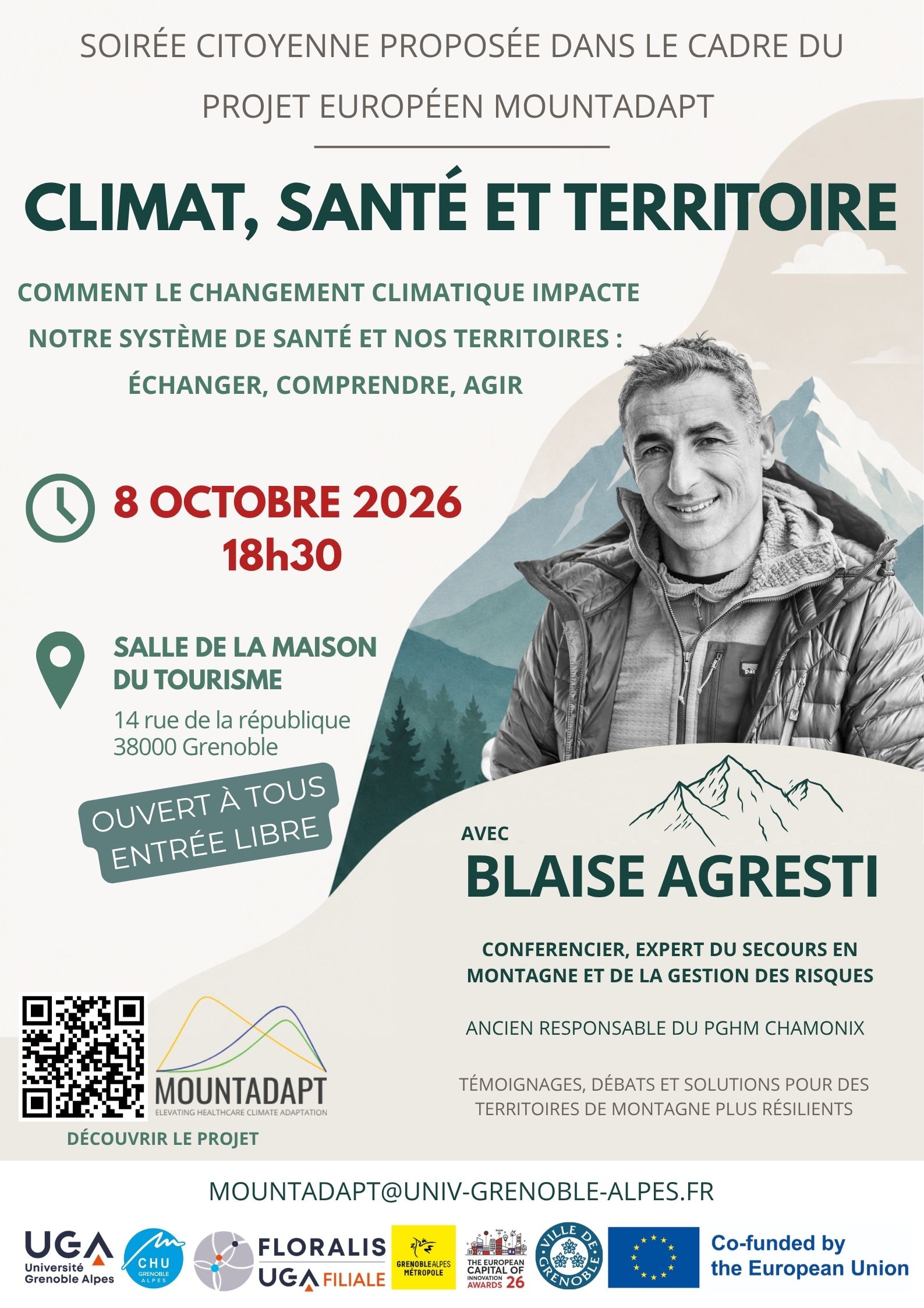 Affiche conférence citoyenne Mountadapt