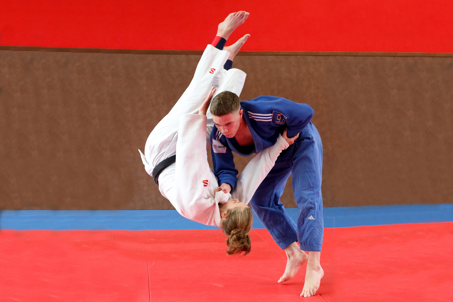 Séance d’entraînement au sein du CUFE Judo sur les tatamis de l’Université Grenoble Alpes