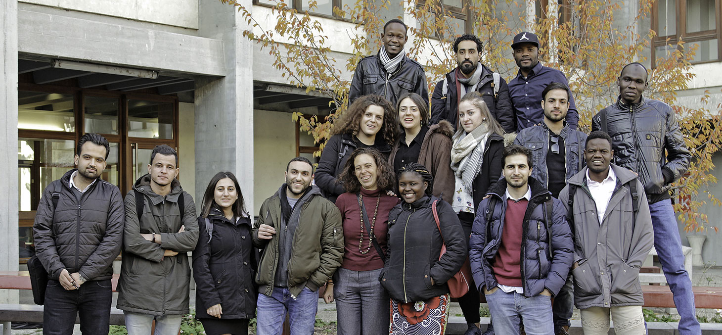 La troisième promotion des étudiants réfugiés © Thierry Morturier, Université Grenoble Alpes