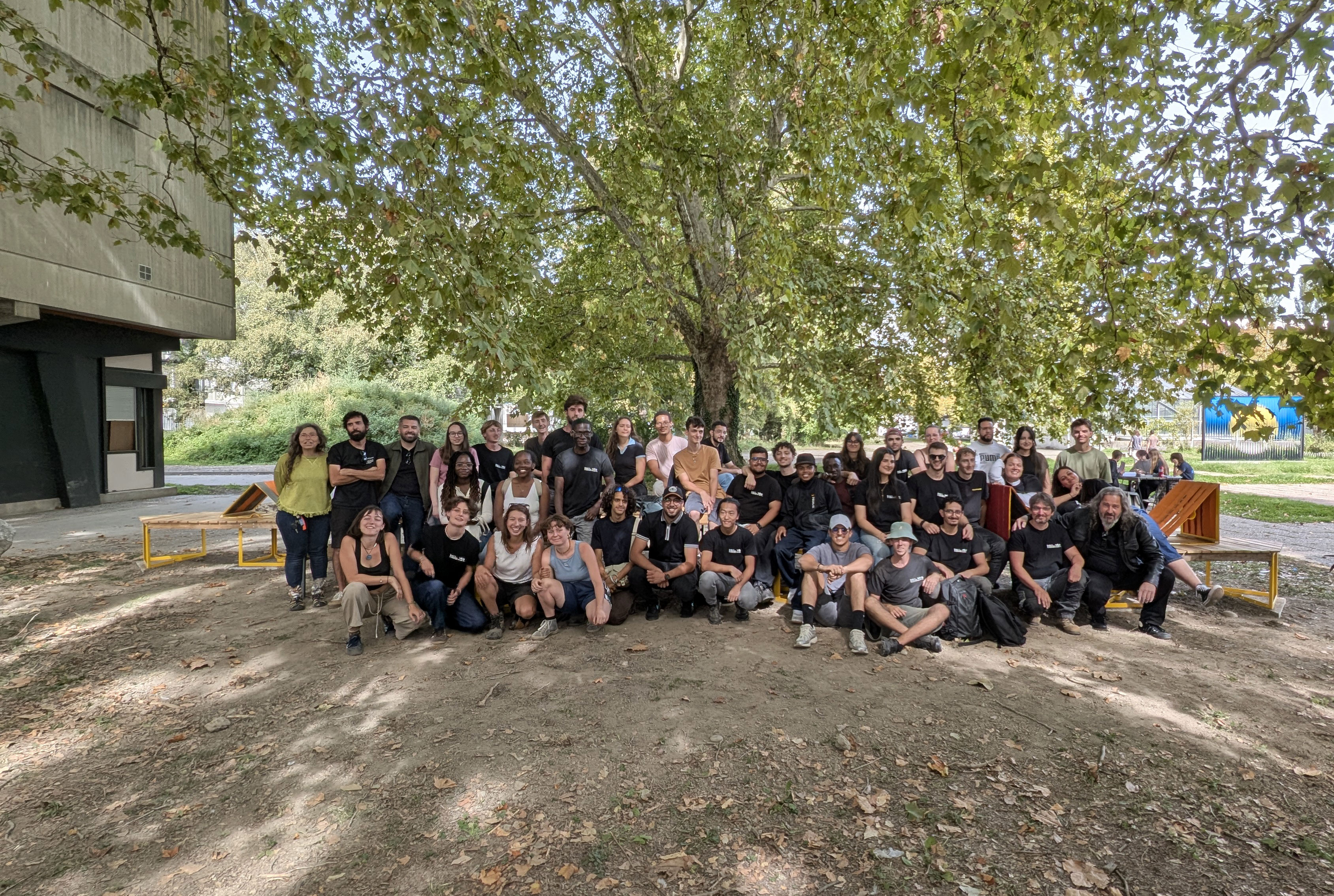 Le groupe d'étudiantes et étudiants avec l'équipe enseignante !