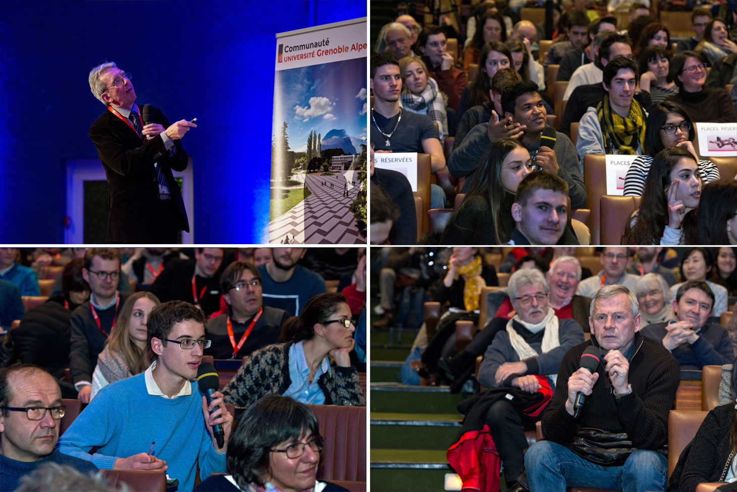 Rencontre entre lycéens et prix Nobel de chimie 2016 © Dircom UGA Rencontre entre lycéens et prix Nobel de chimie 2016 © Dircom UGA