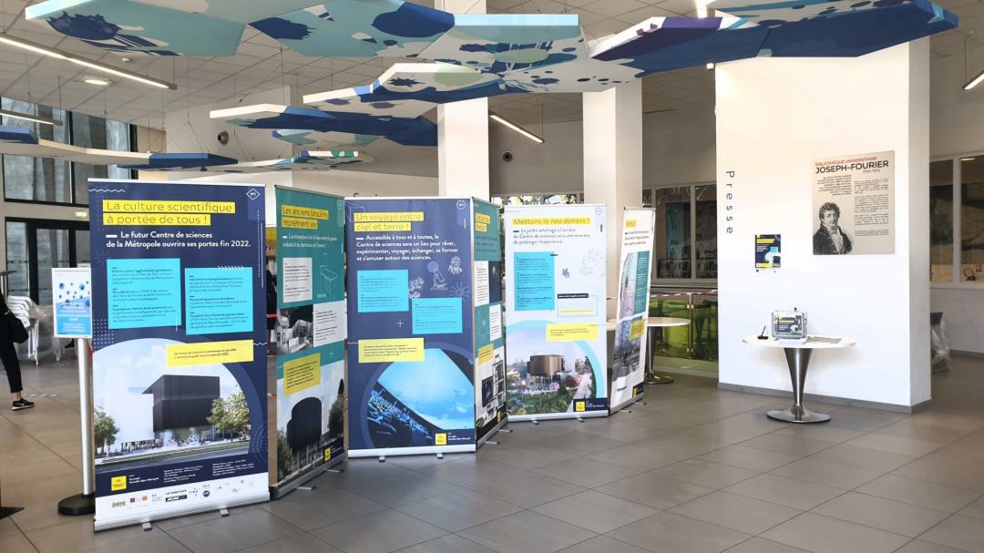 L'exposition dédiée à ce nouveau Centre de sciences présentée à la bibliothèque Joseph Fourier