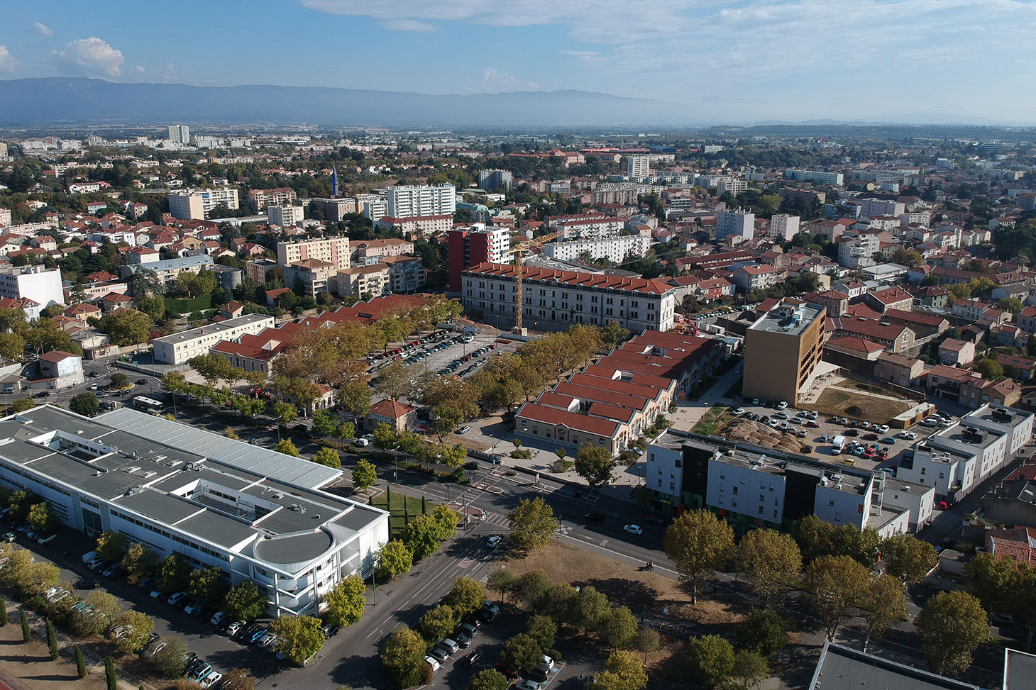 Vue du campus Valence Drôme Ardèche de l’Université Grenoble Alpes - Crédit photo : Ville de Valence