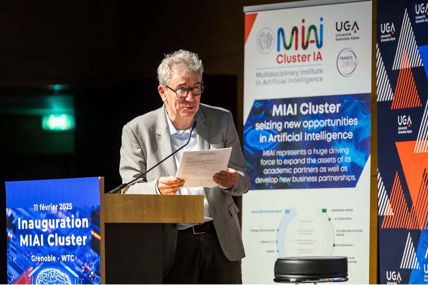Éric Gaussier, Prof. UGA, Director of the MIAI Cluster during its inauguration