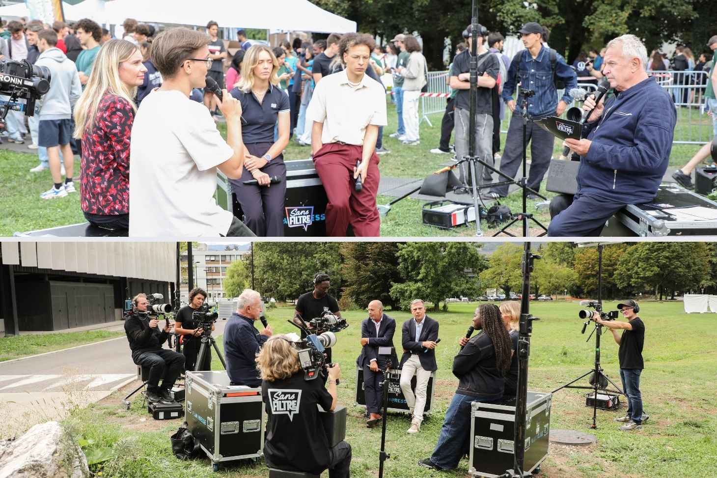  Plateau de l’émission Sans Filtre, présentée par Michel Field, au cœur du Village Start UGA 2026