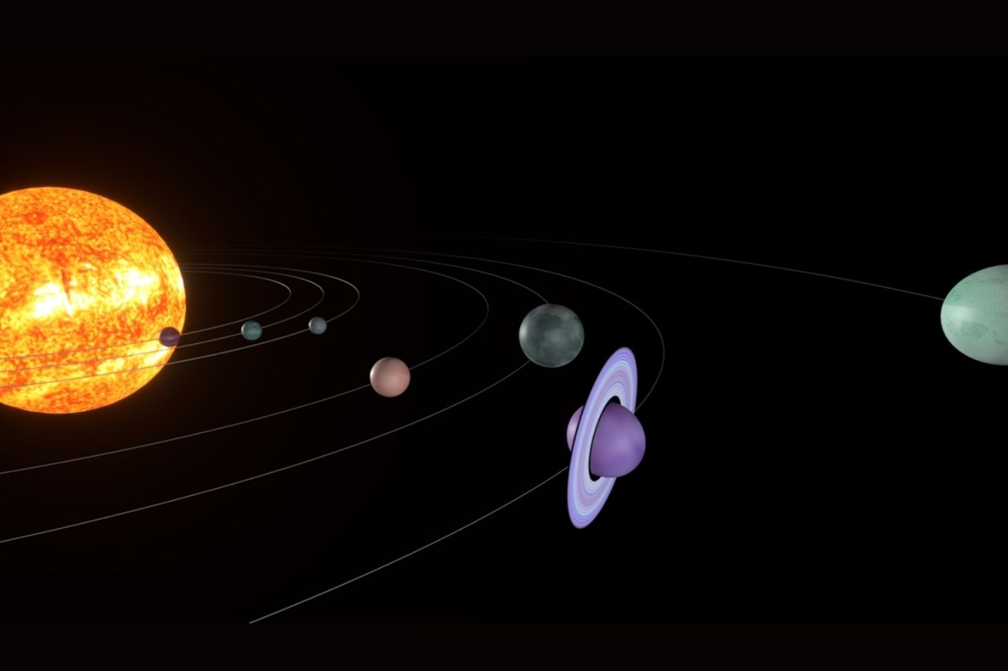 Artist’s rendering of the system around the star HIP 41378. The rings around HIP 41378 f have not been confirmed. © Salomé Grouffal