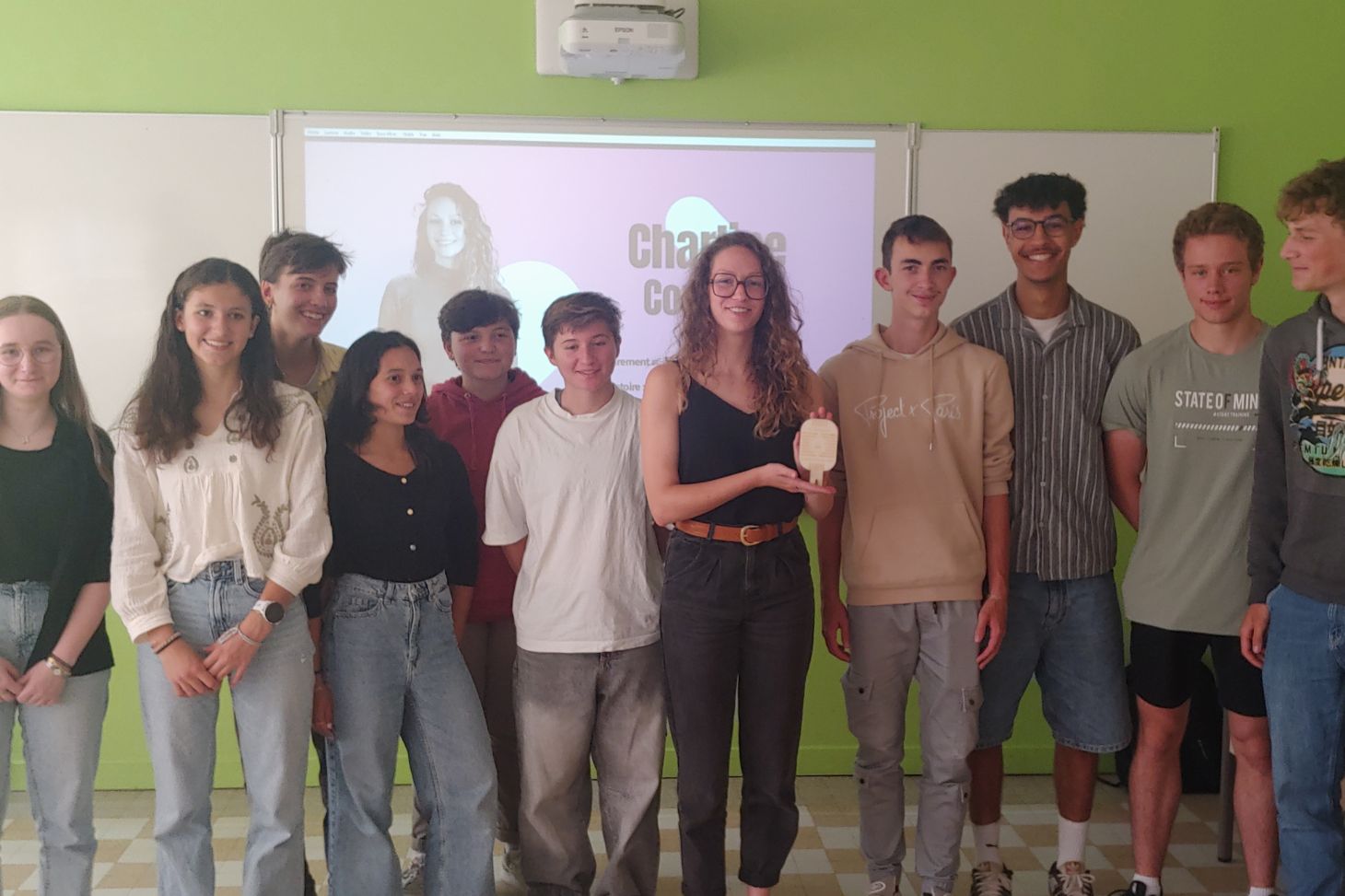 Remise du prix des lycéens MT180 à Charline Coudun